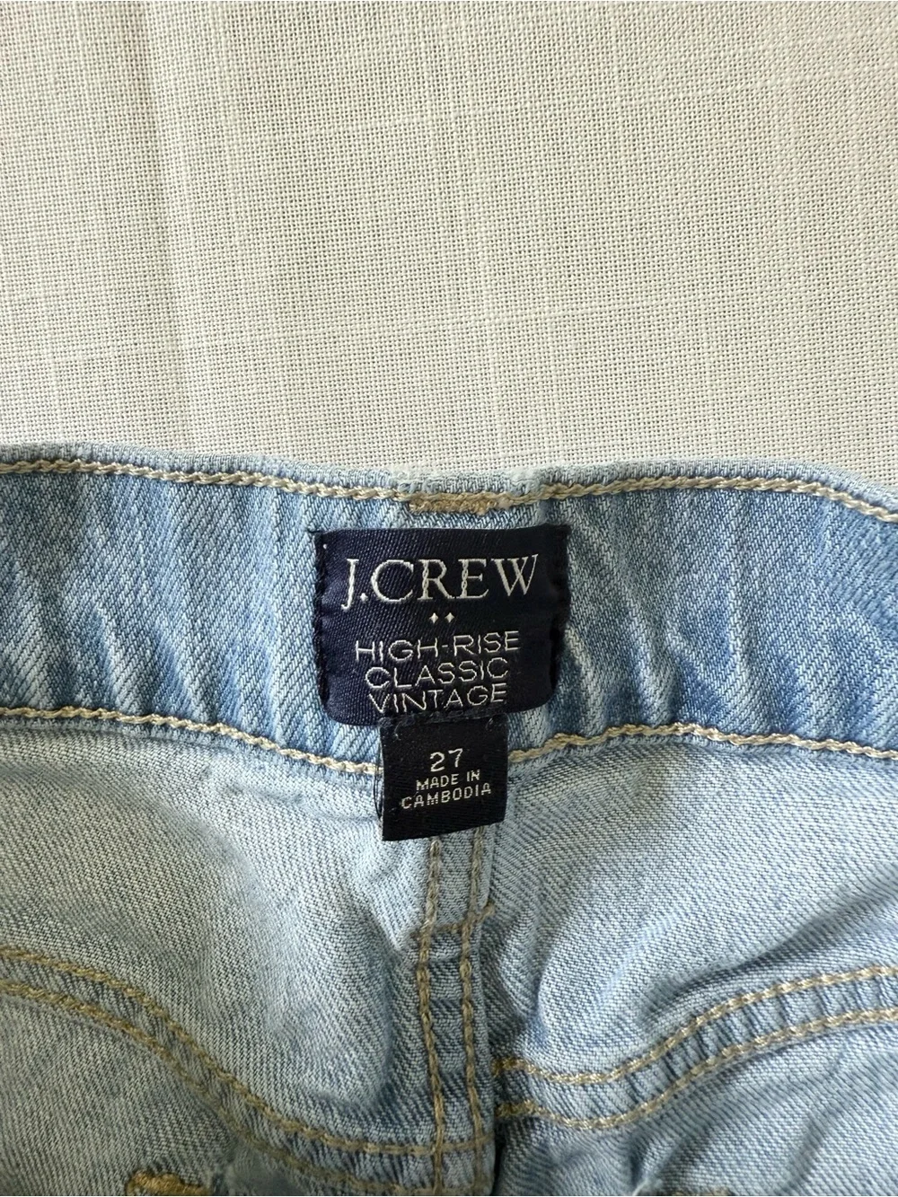 J.Crew Blue High Rise Classic Vintage Jean Size 27